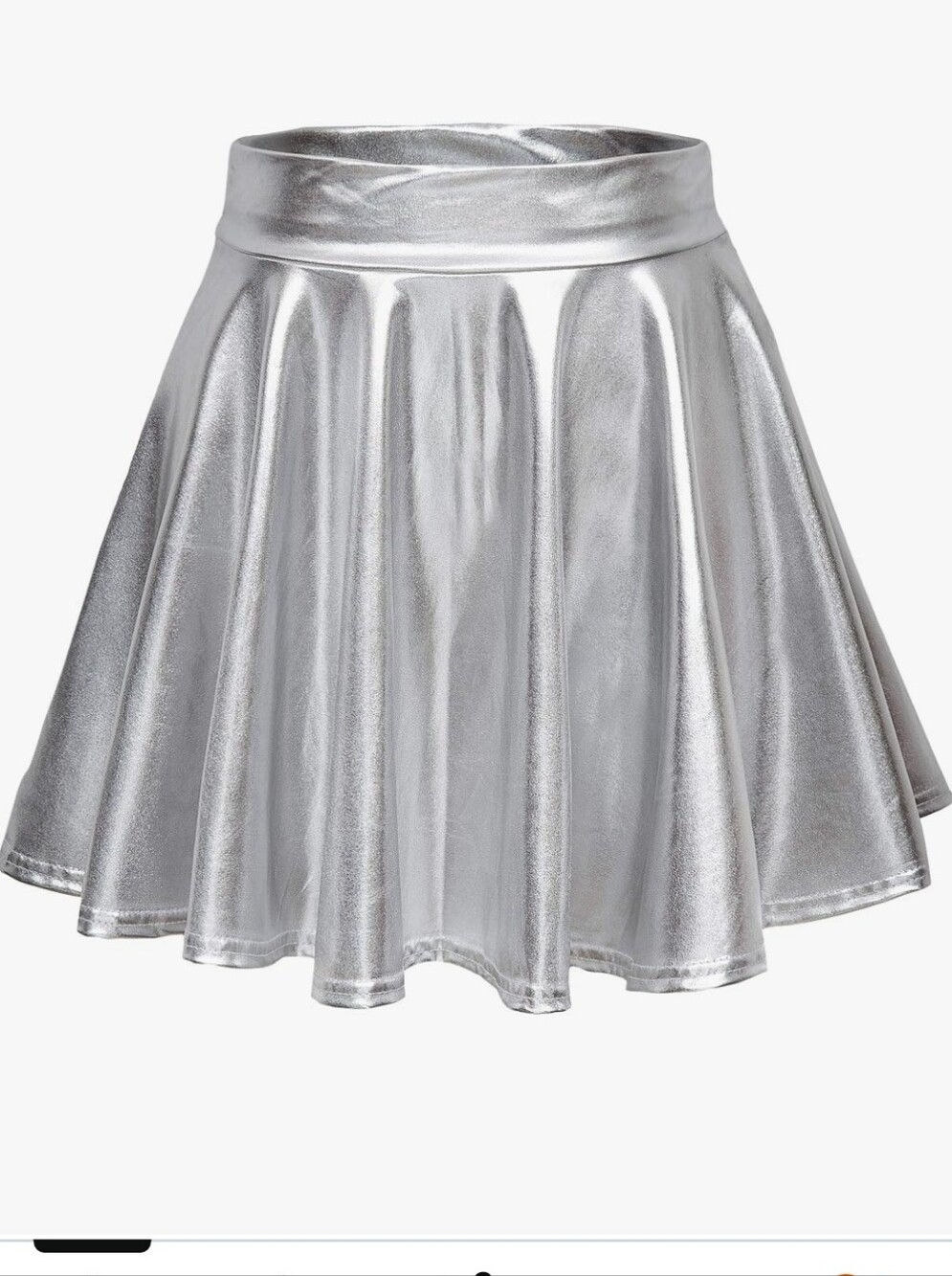 Metallic Silver Flared Mini Skater Skirt Sz M. NWT ✨️5/$30